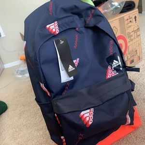 Adidas backpack blue and orange